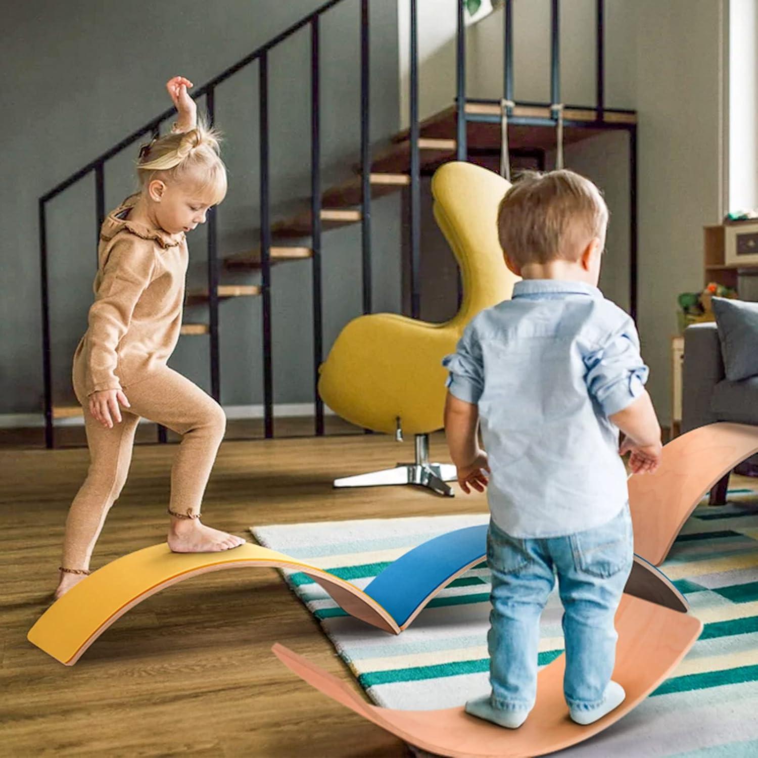 Tabla de Equilibrio de Madera PLAY-IN-JOY 94 cm para Niños y Adultos