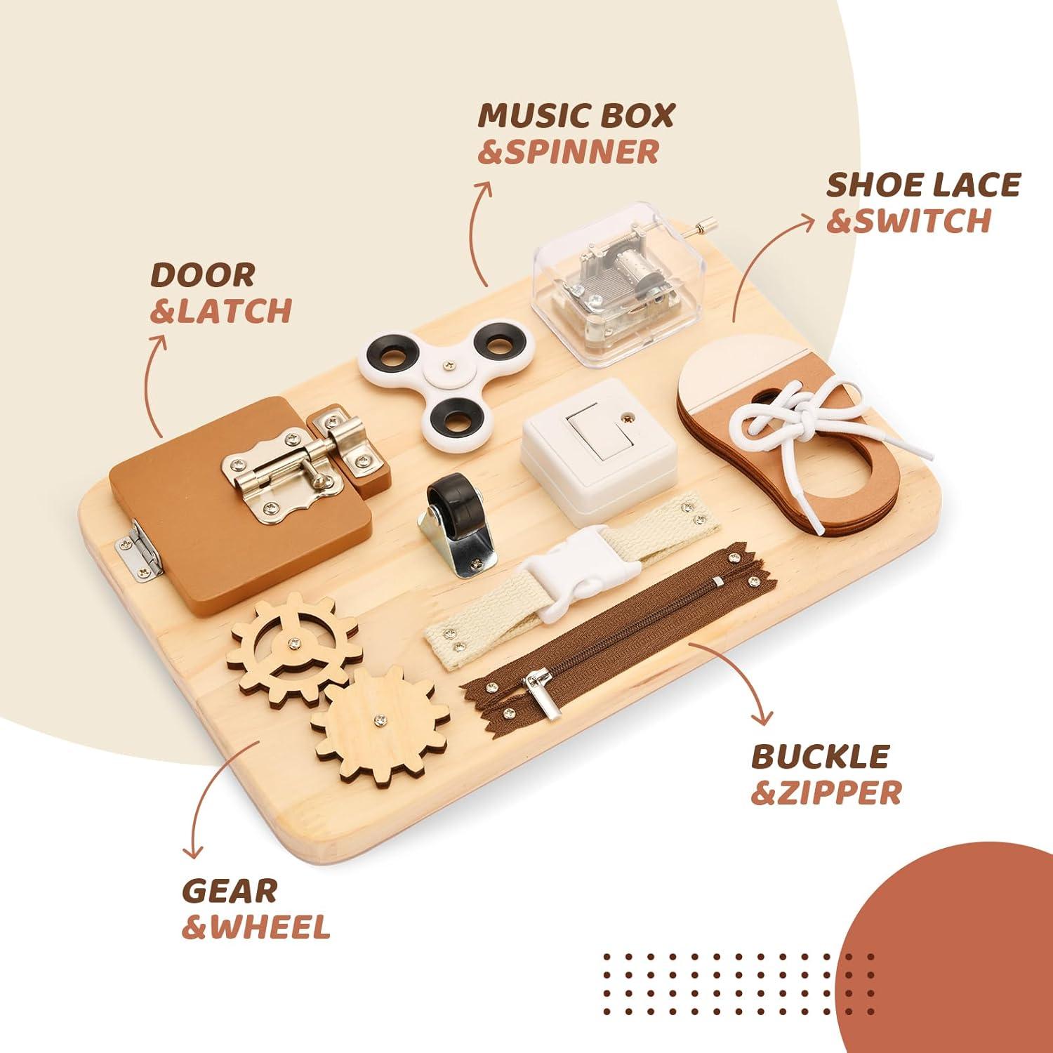 Tablero Ocupado Potatomato - Juguete Educativo de Madera 30x20 cm