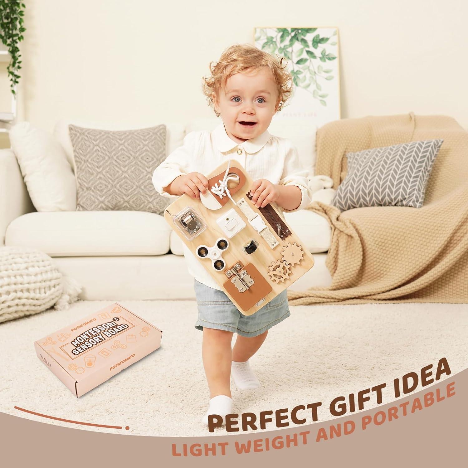 Tablero Ocupado Potatomato - Juguete Educativo de Madera 30x20 cm