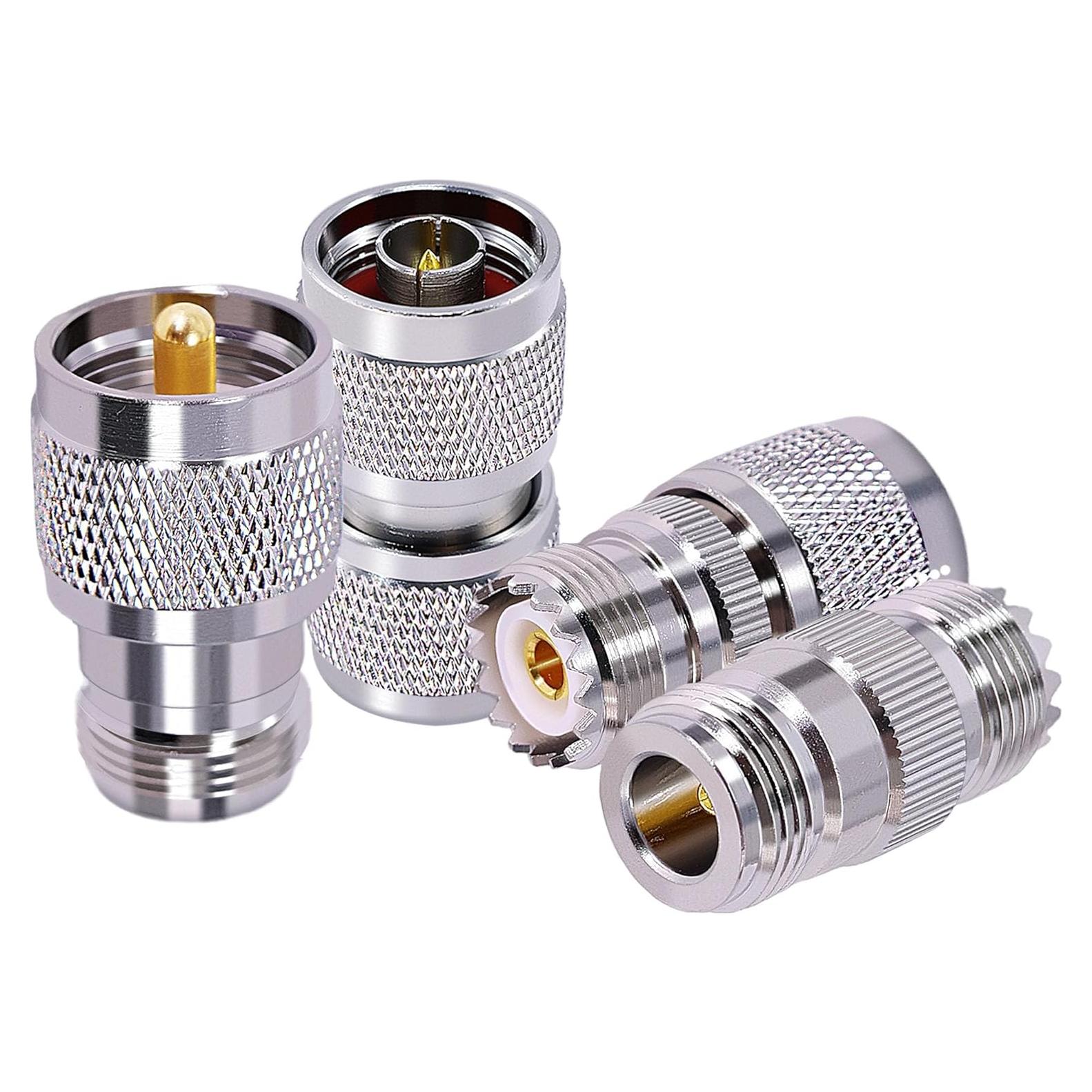 Adaptador Coaxial CNARIO N a UHF 4 Pcs 50 Ohmios