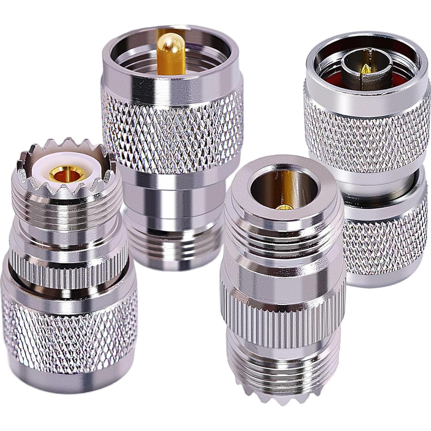 Adaptador Coaxial CNARIO N a UHF 4 Pcs 50 Ohmios