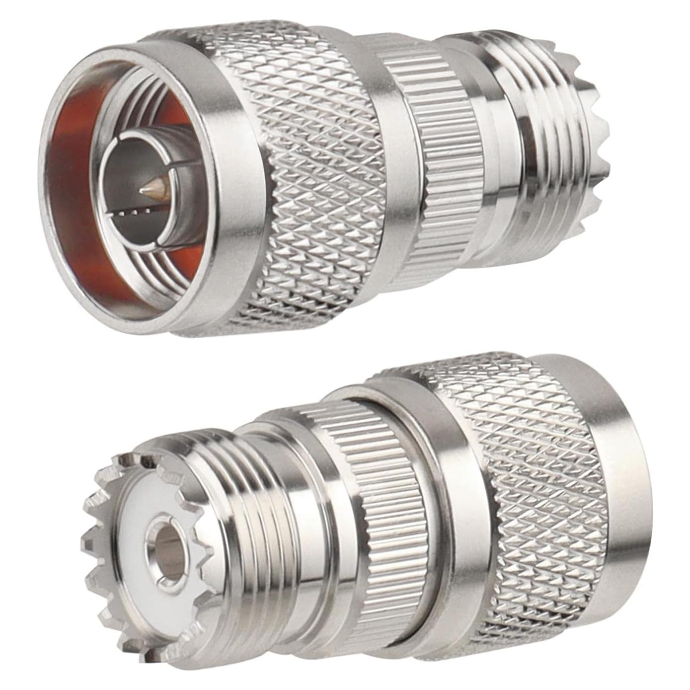 Adaptador N macho a UHF hembra SO-239 MOOKEERF - 2 Piezas