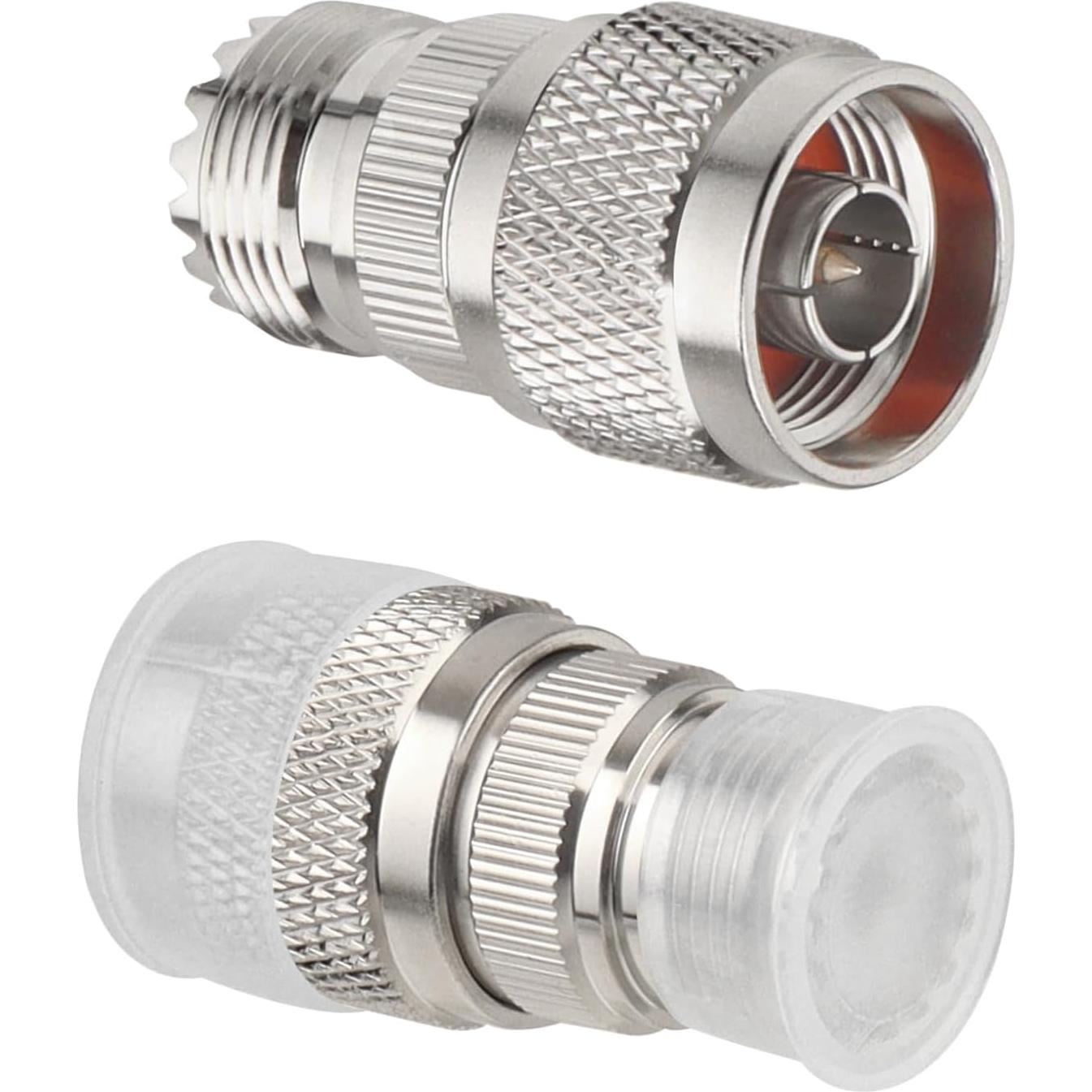 Adaptador N macho a UHF hembra SO-239 MOOKEERF - 2 Piezas
