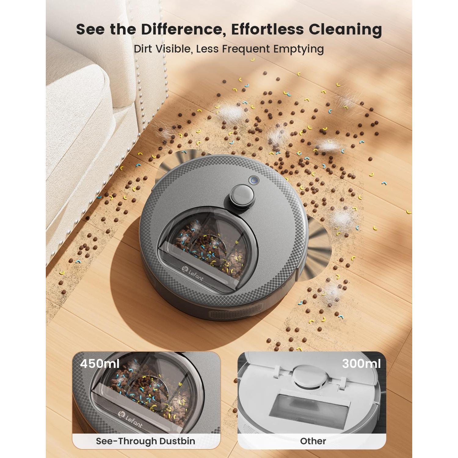 Robot Aspirador Lefant M330 Pro LiDAR 5000Pa Gris