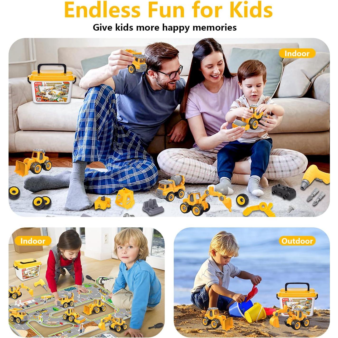 Juguetes de Camión de Construcción Desarmable Trovogil 6 Piezas