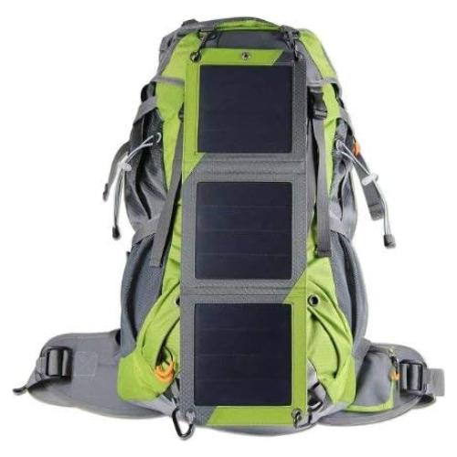 Mochila Solar Xplorer Globetrotter 42L Verde Lima con Panel 10W