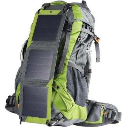Mochila Solar Xplorer Globetrotter 42L Verde Lima con Panel 10W