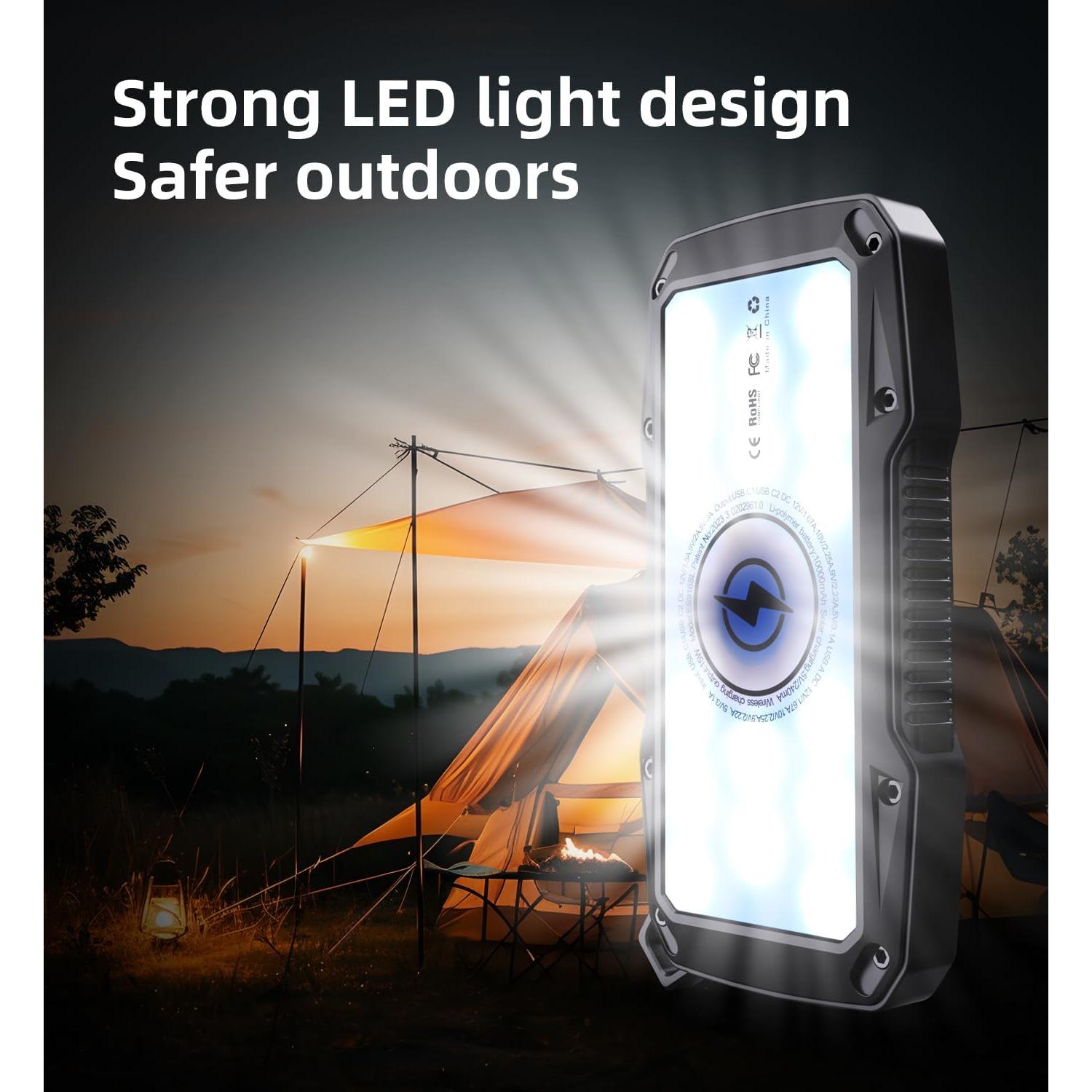 Banco de Energía Solar ABFOCE 10000mAh Carga Rápida 22.5W