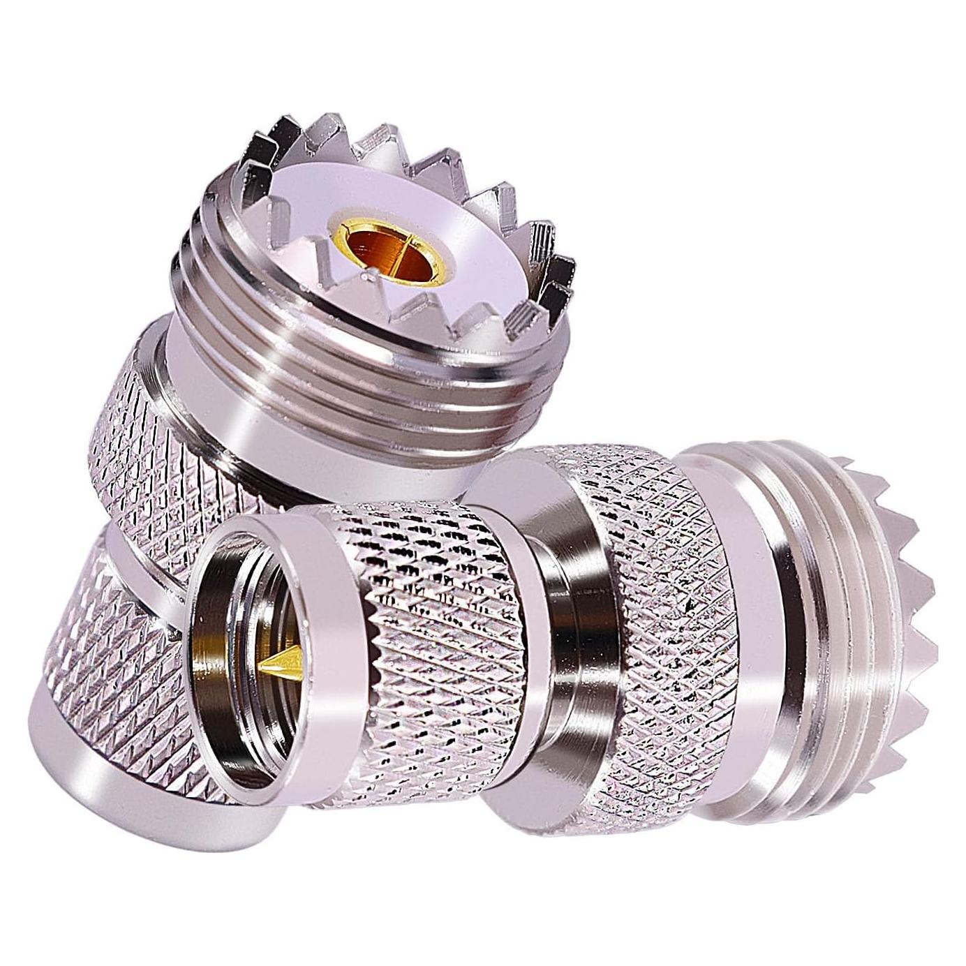 Adaptadores UHF PL259 CNARIO 2 Piezas Conector Femenino a Mini Masculino