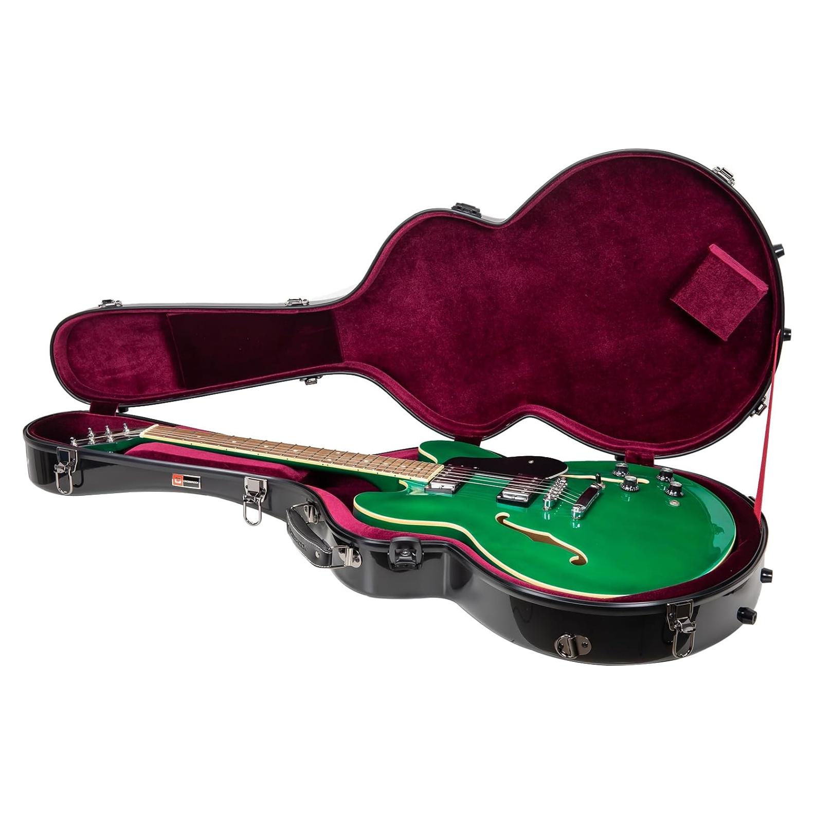 Funda de Fibra de Vidrio Crossrock para Guitarras Eléctricas 335 Negra