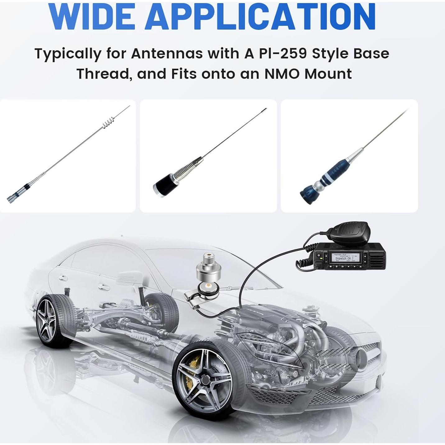 Adaptador NMO a SO239 Anina TX-AN2880 Antena VHF UHF