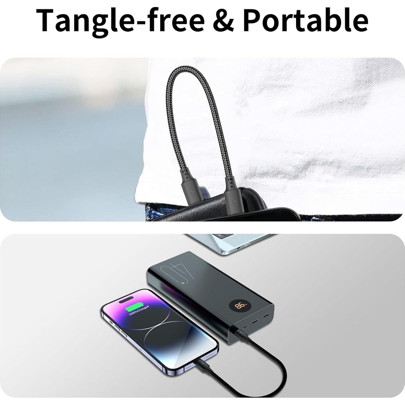 Cable USB C a Lightning 0.5m Cenepor 3Pack Carga Rápida