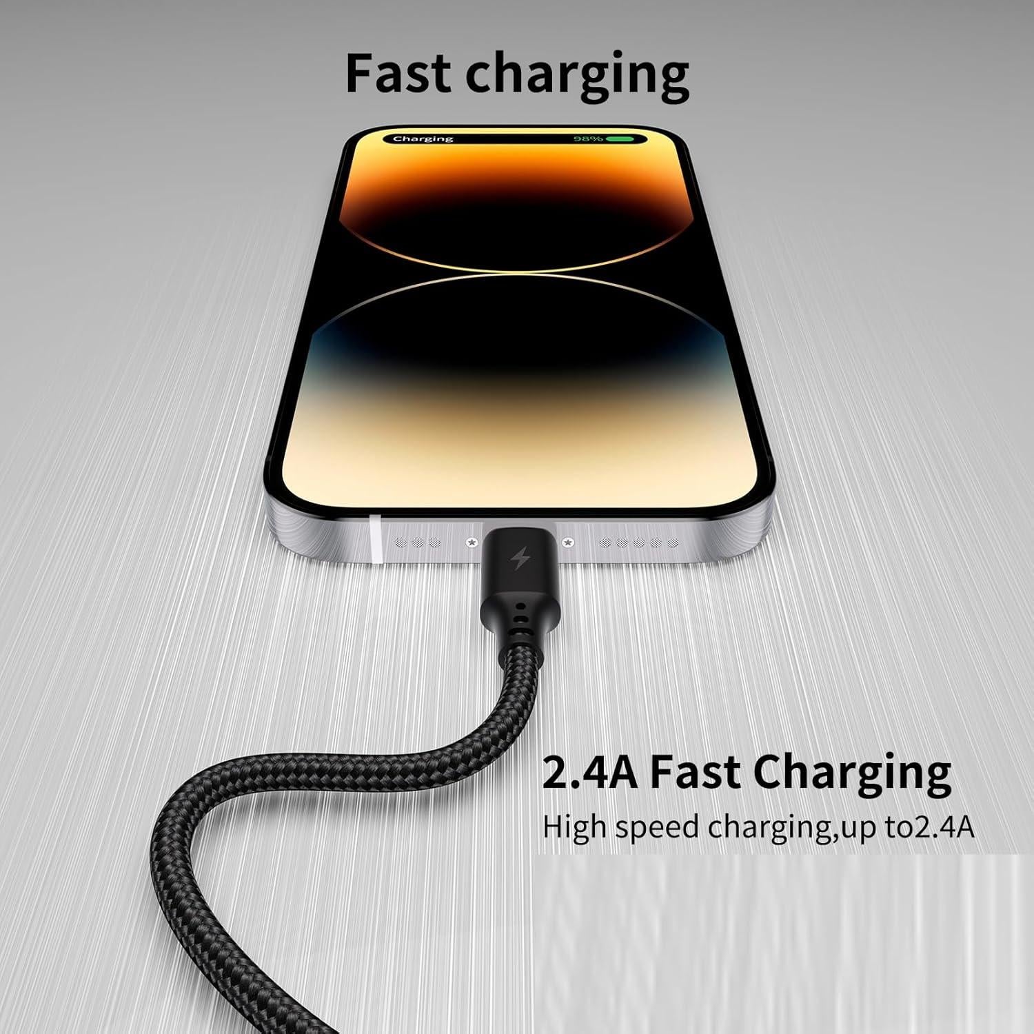 Cable USB C a Lightning 0.5m Cenepor 3Pack Carga Rápida