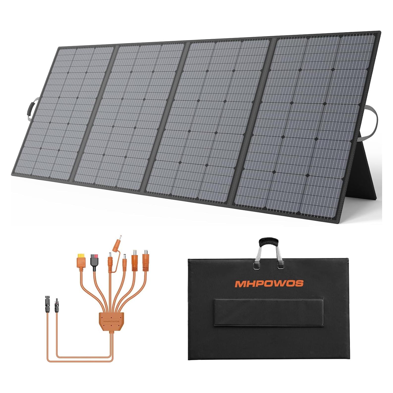 Panel Solar Portátil MHPOWOS 400W Plegable Liviano IP67