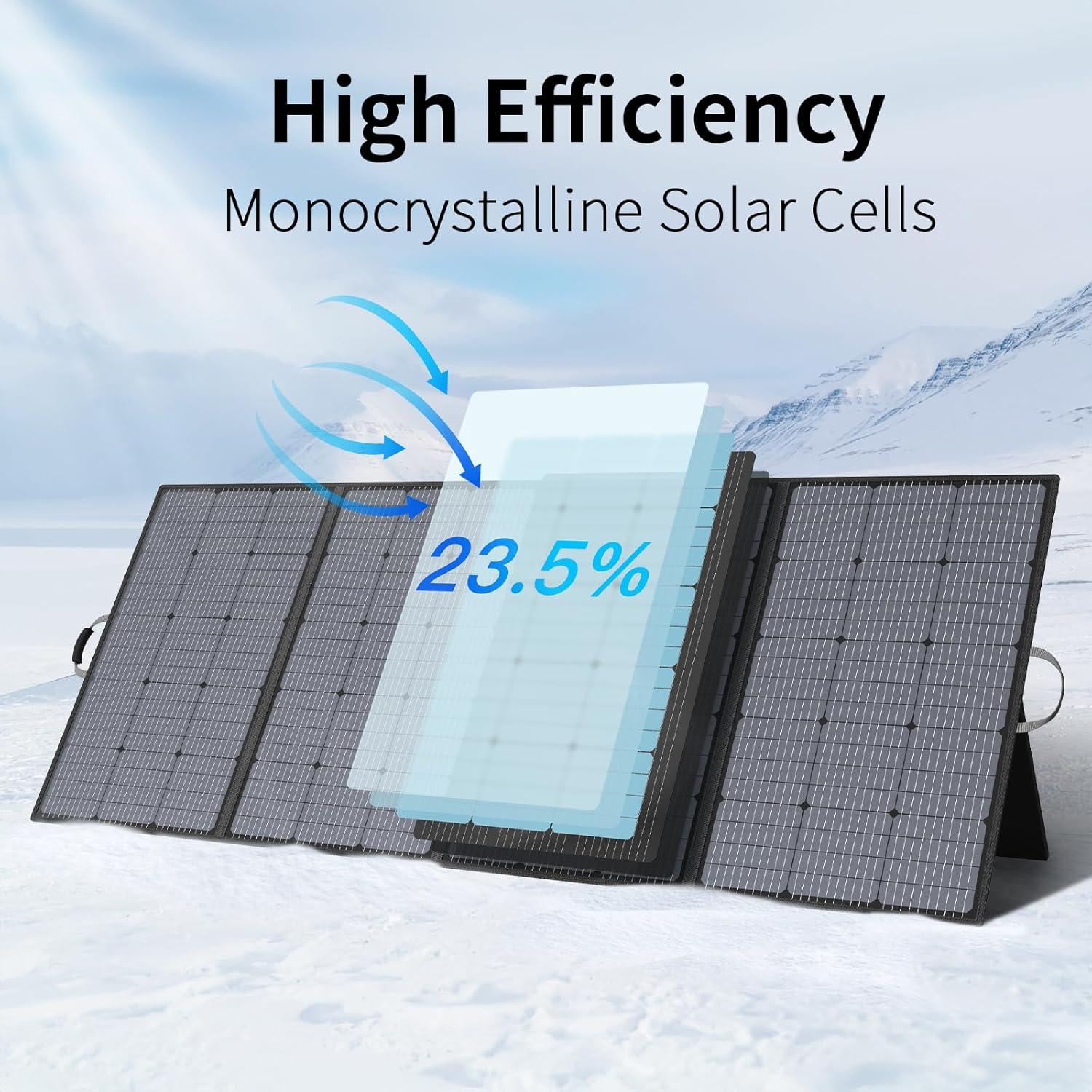 Panel Solar Portátil MHPOWOS 400W Plegable Liviano IP67