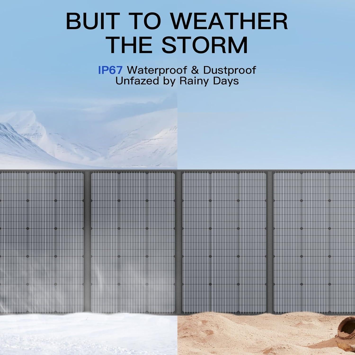 Panel Solar Portátil MHPOWOS 400W Plegable Liviano IP67