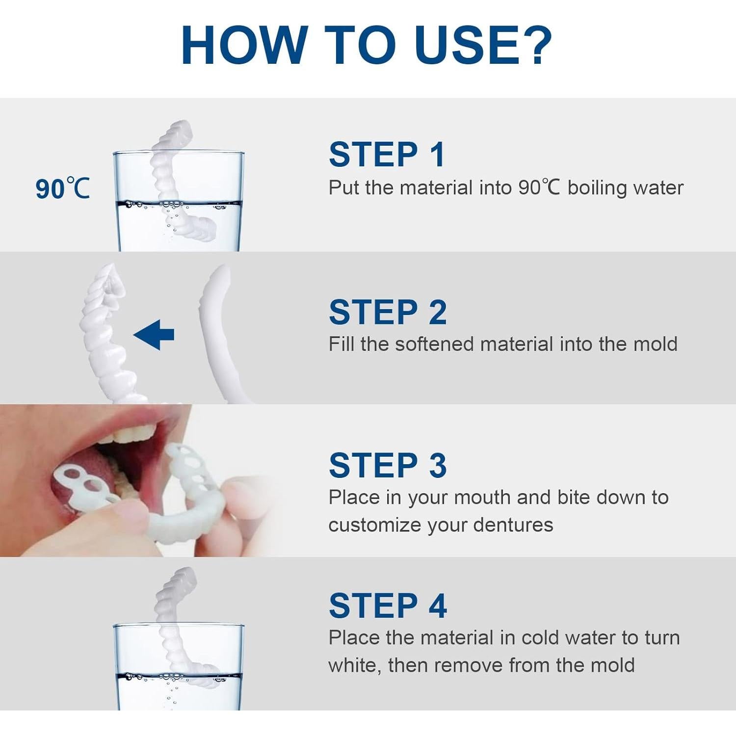 Carillas Dentales Ajustables YAFIYGI - 2 Pares Naturales