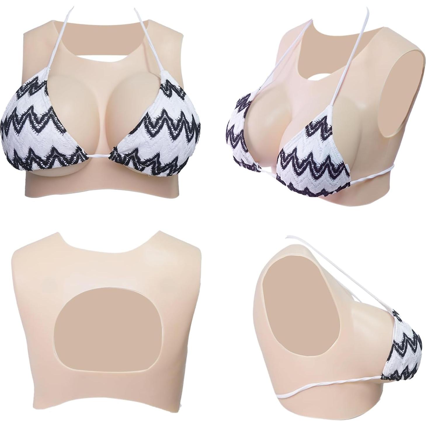 Placa de Pecho de Silicona Zilasegy Talla B-G Color Blanco