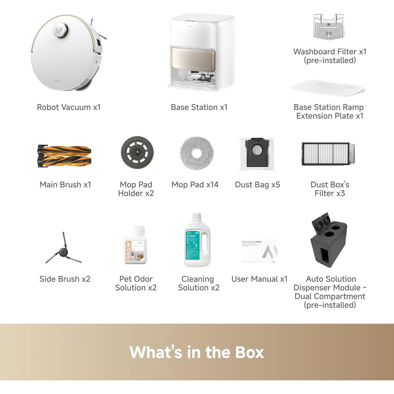 Robot Aspirador Mova V50 Ultra con Mopa y 24000 Pa de Succión