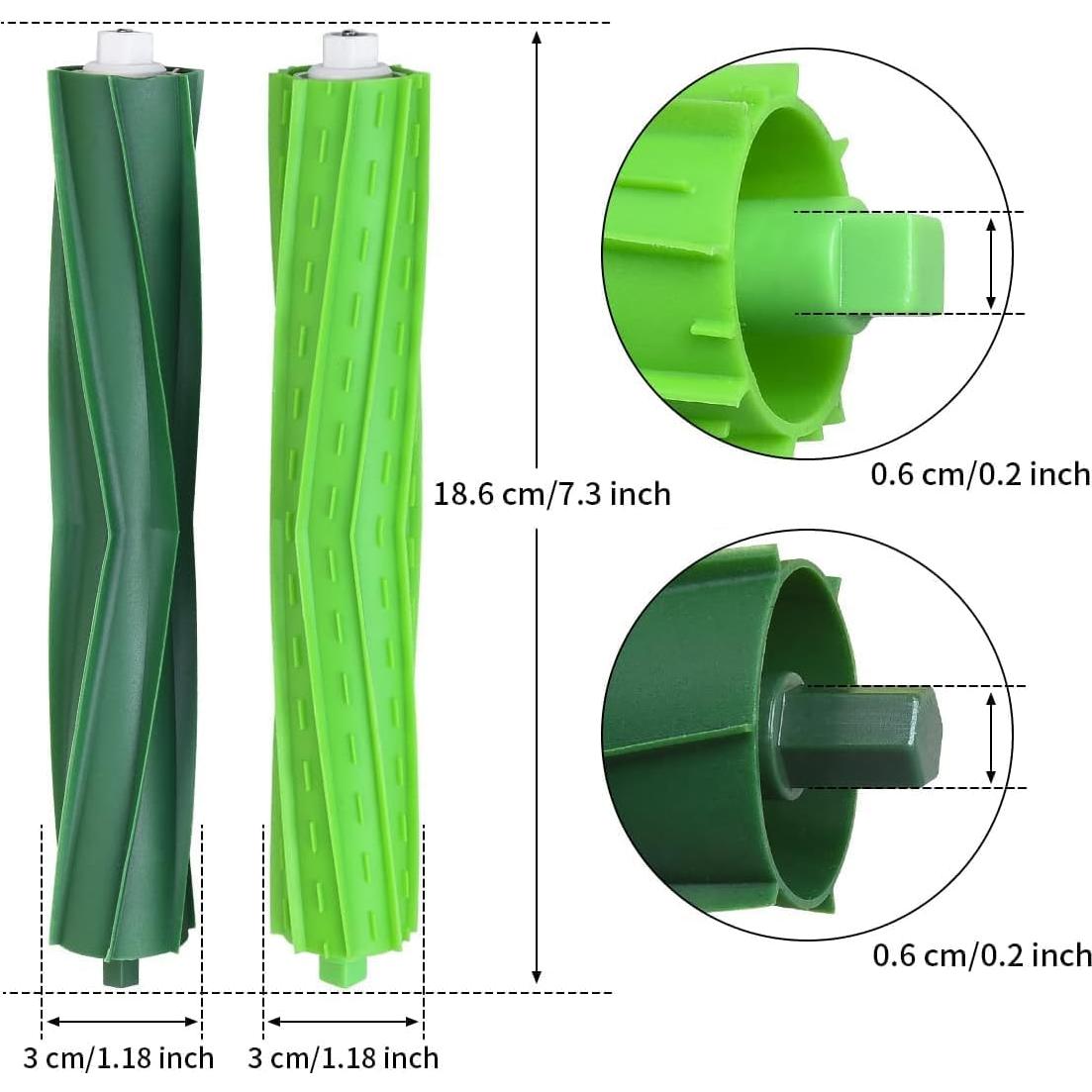 4 Set Cepillos de Rodillo de Goma CHENGSEE para iRobot i7 E5 E6