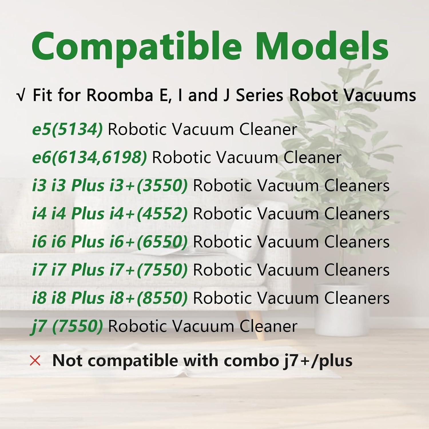4 Set Cepillos de Rodillo de Goma CHENGSEE para iRobot i7 E5 E6