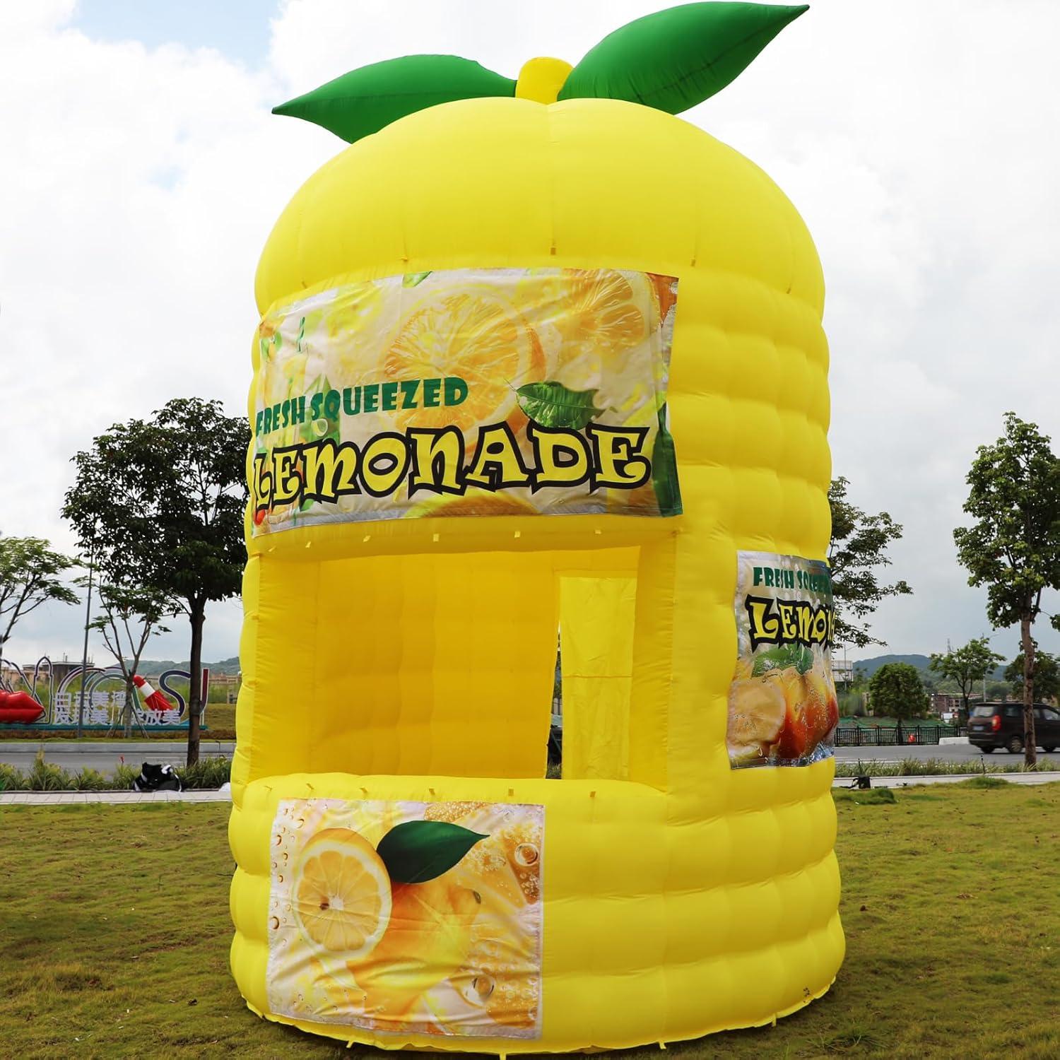 Stand Inflable de Limón Amarillo Yuhuya 3.05x3.05x4.57m