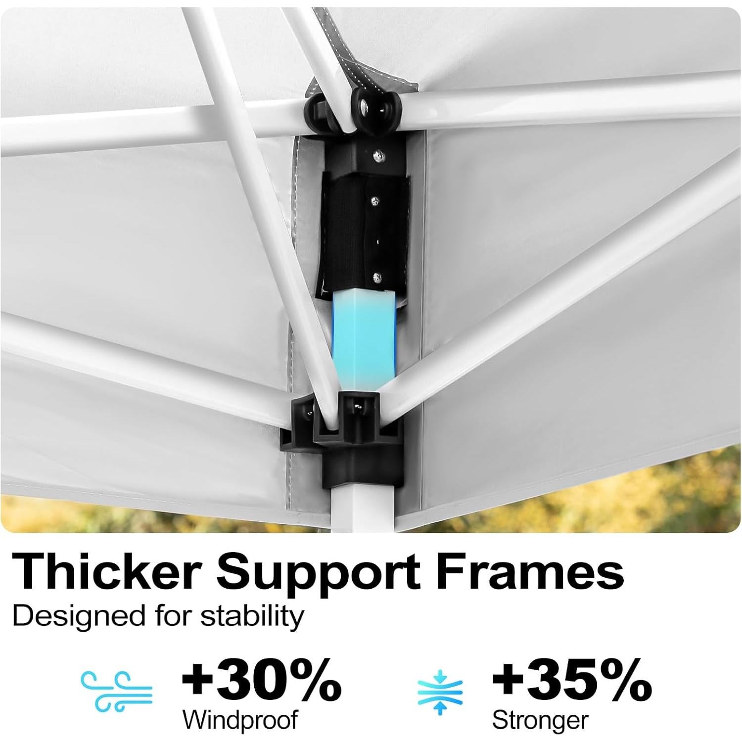 Carpa Plegable WEIZE 3.05x3.05m Ajustable Impermeable Negra