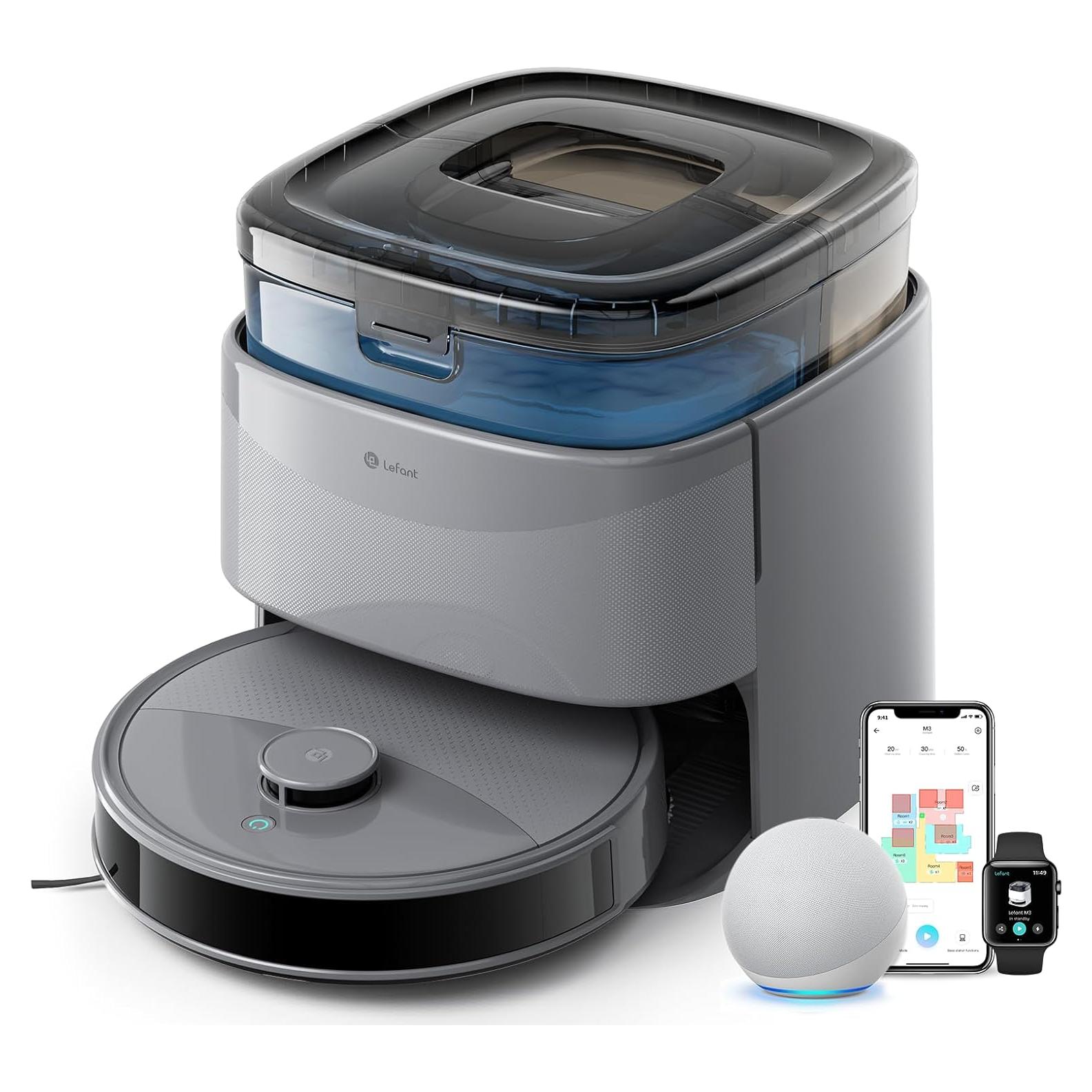 Aspiradora Robot Lefant M3 Max 20000Pa Auto-Vaciado Gris