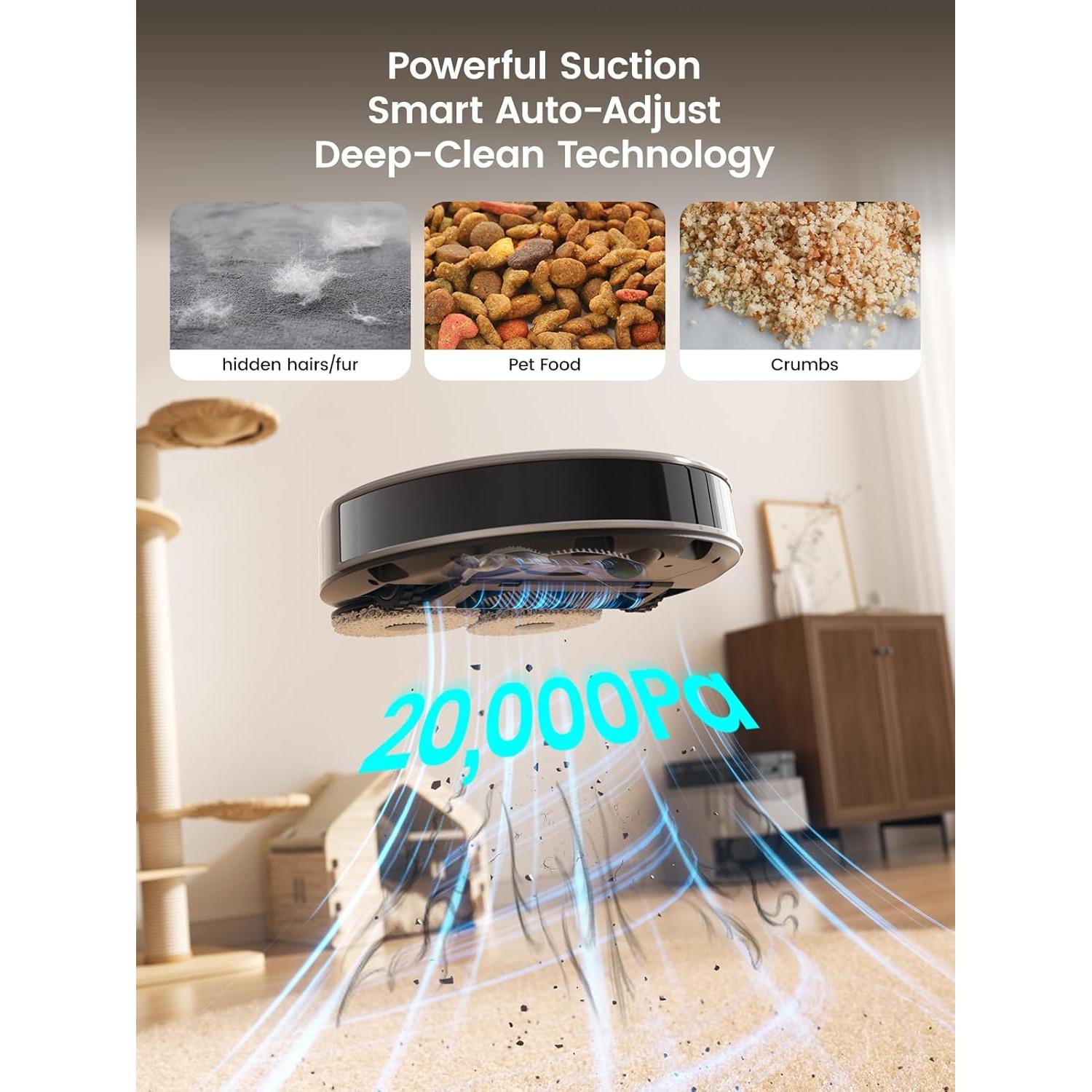 Aspiradora Robot Lefant M3 Max 20000Pa Auto-Vaciado Gris