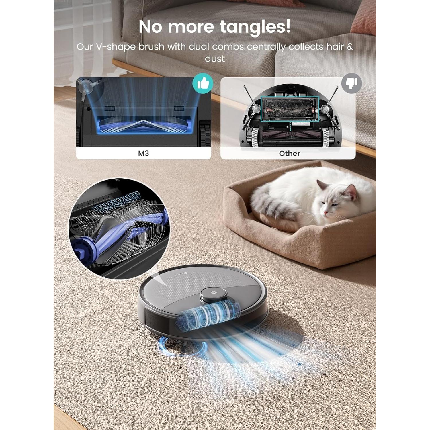 Aspiradora Robot Lefant M3 Max 20000Pa Auto-Vaciado Gris