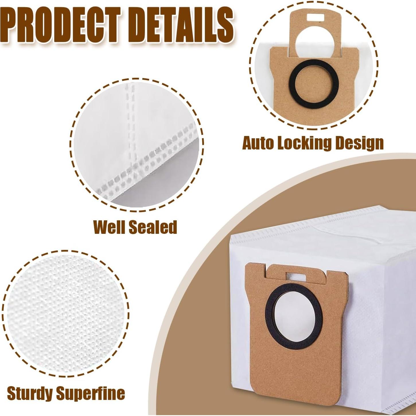 Paquete de 8 bolsas de polvo TIPOPOM para D10 Pro Z10 Pro