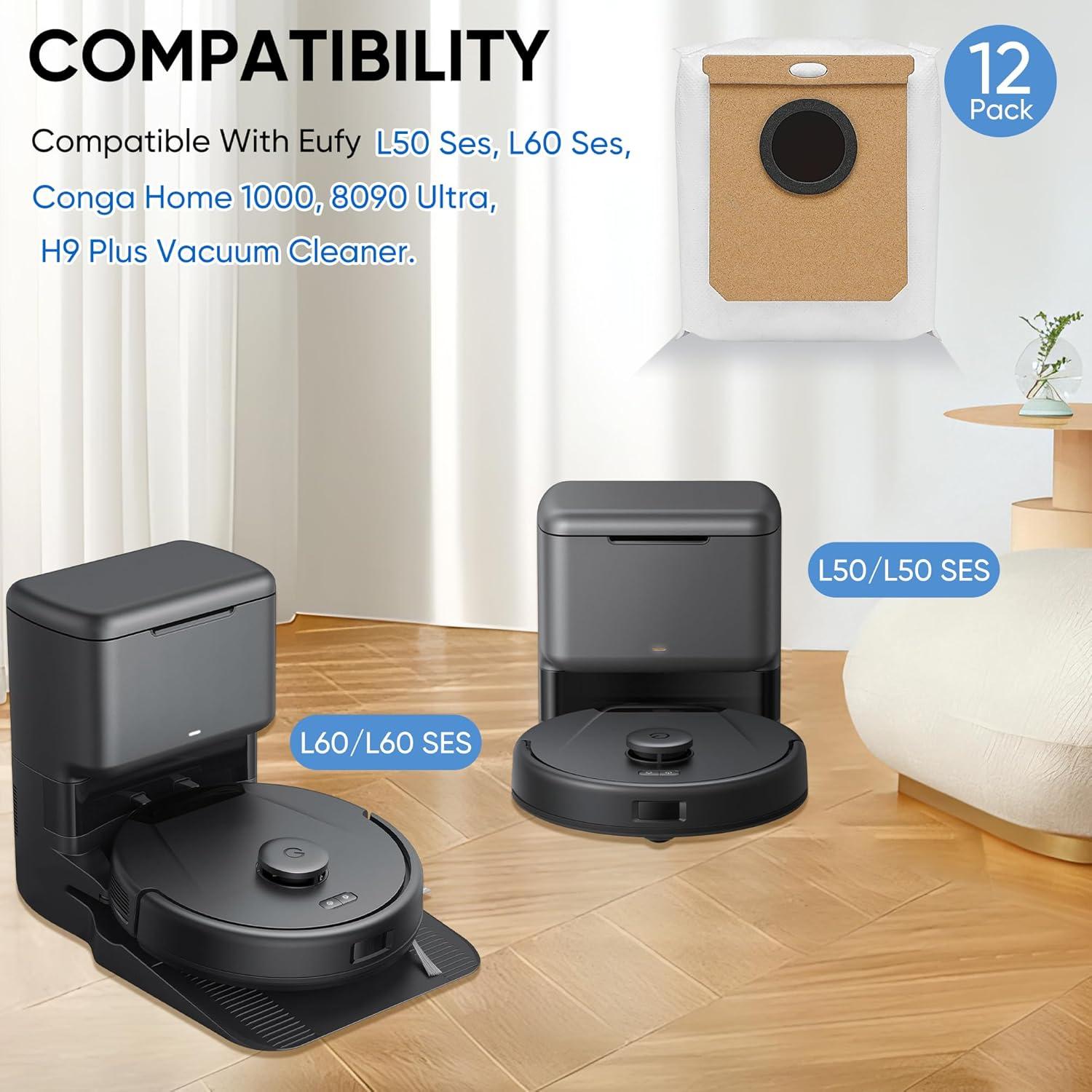 Paquete de 12 bolsas de repuesto Eufy L50 L60 SES 289g