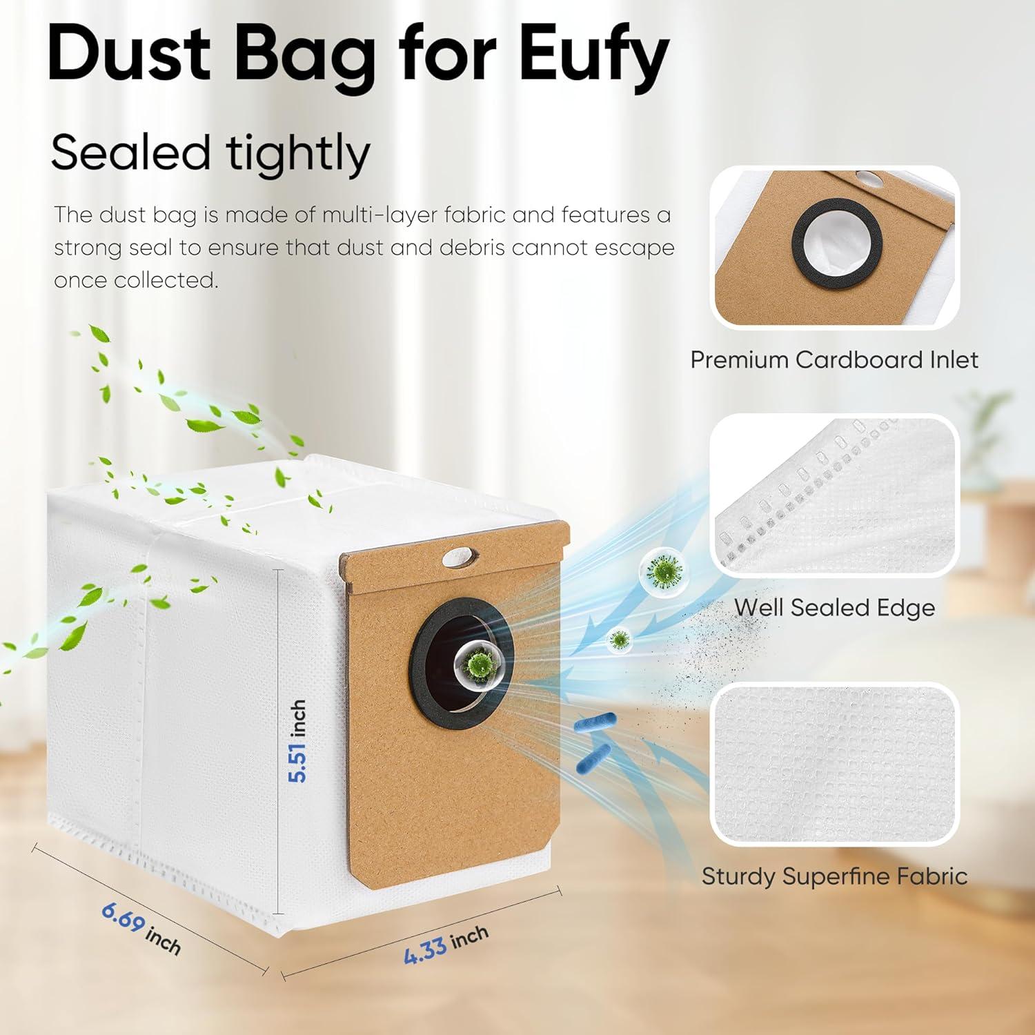 Paquete de 12 bolsas de repuesto Eufy L50 L60 SES 289g