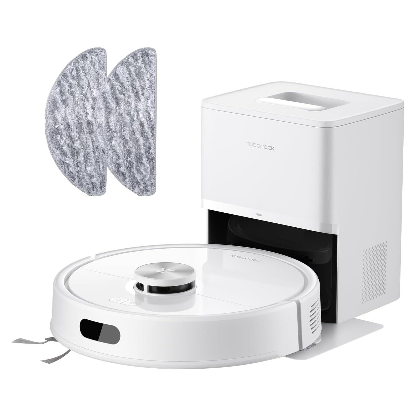 Aspiradora Robot Roborock Q7 M5+ Blanca con Paños de Microfibra