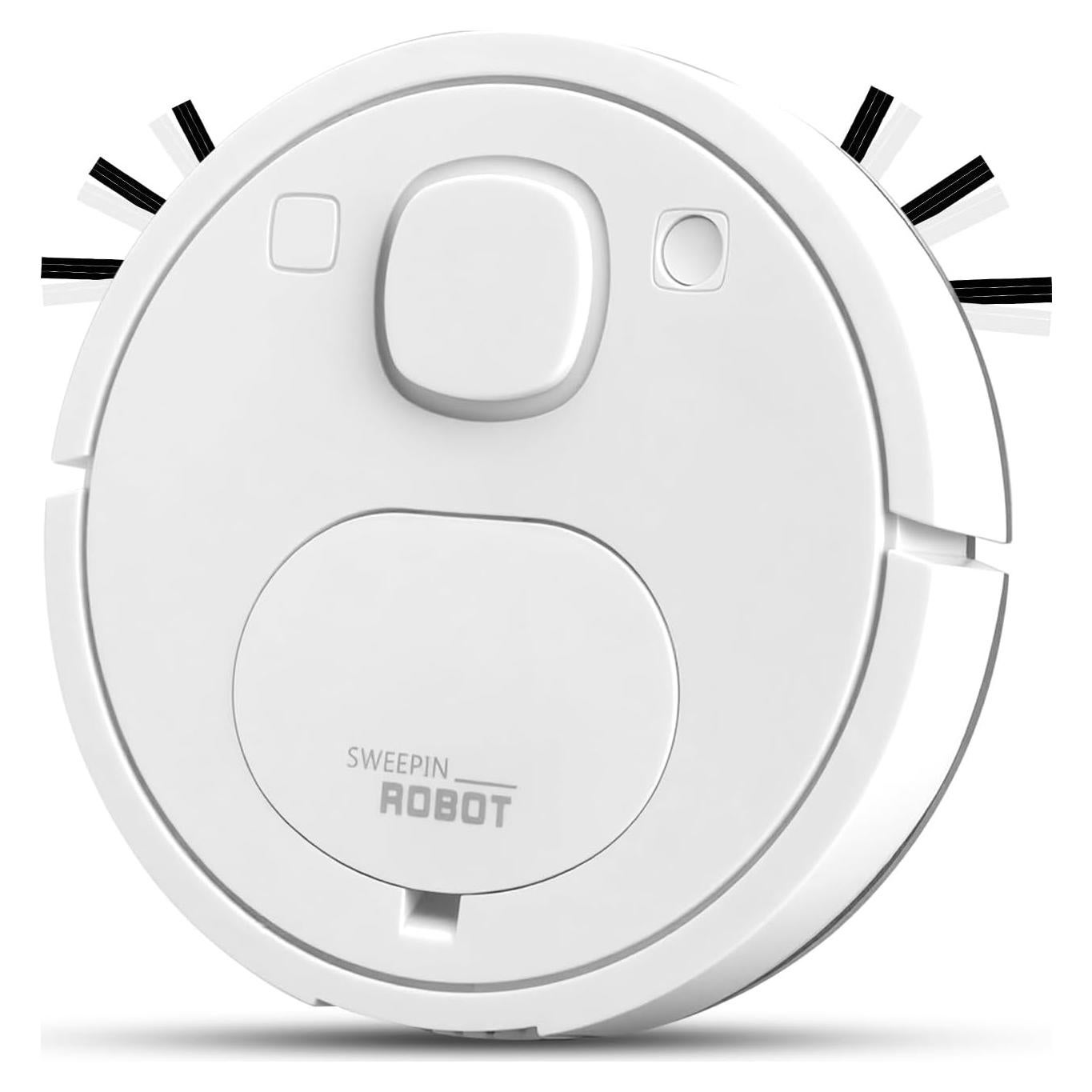 Aspiradora Robot Genérico 8028 Blanca, Bajo Ruido, Sin Enredos