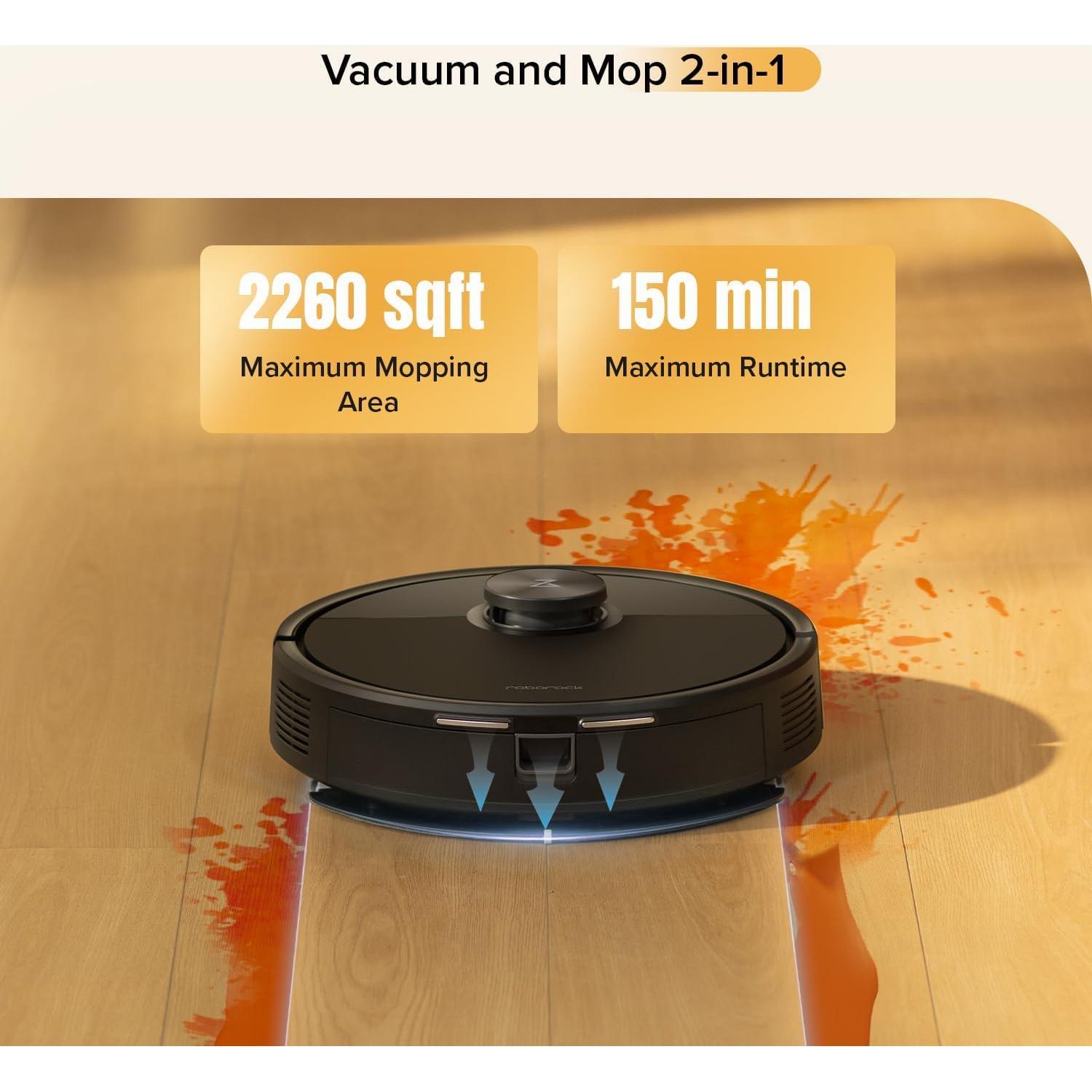 Aspiradora Robot Roborock Q7 M5 Negra con Mopa Microfibra