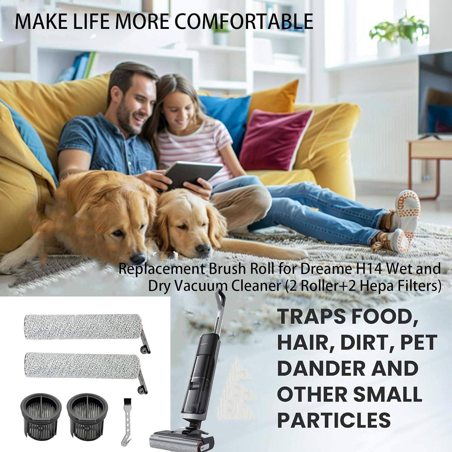 Kit de Repuestos MANYHYAM para Aspiradora Dreame H14 Pro - 2 Cepillos y 2 Filtros