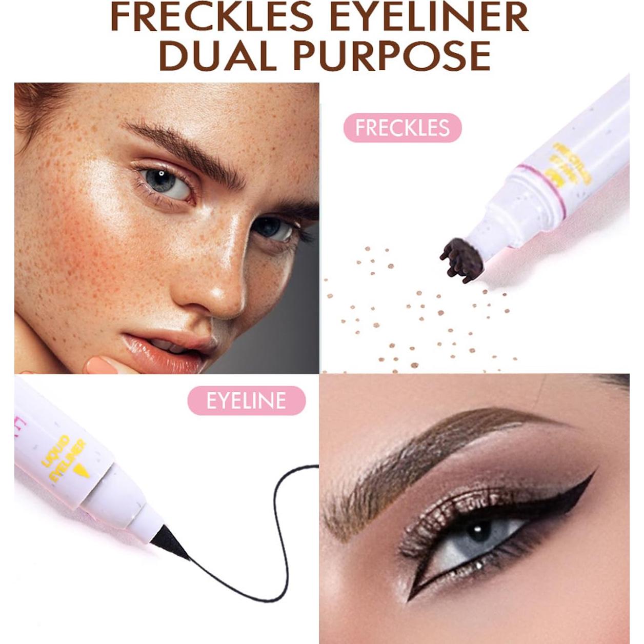 Sello de Pecas Falsas 2 en 1 Aaiffey - Delineador Líquido Negro