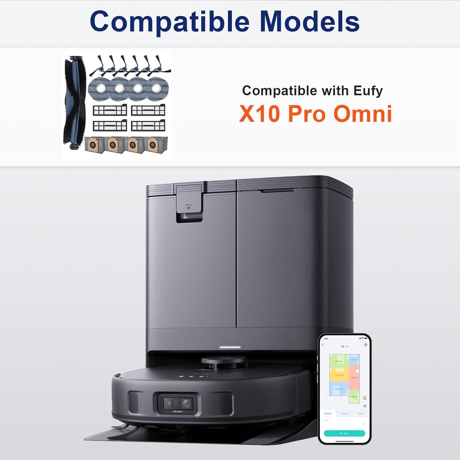 Kit de Accesorios 20 Piezas para Eufy X10 Pro Omni