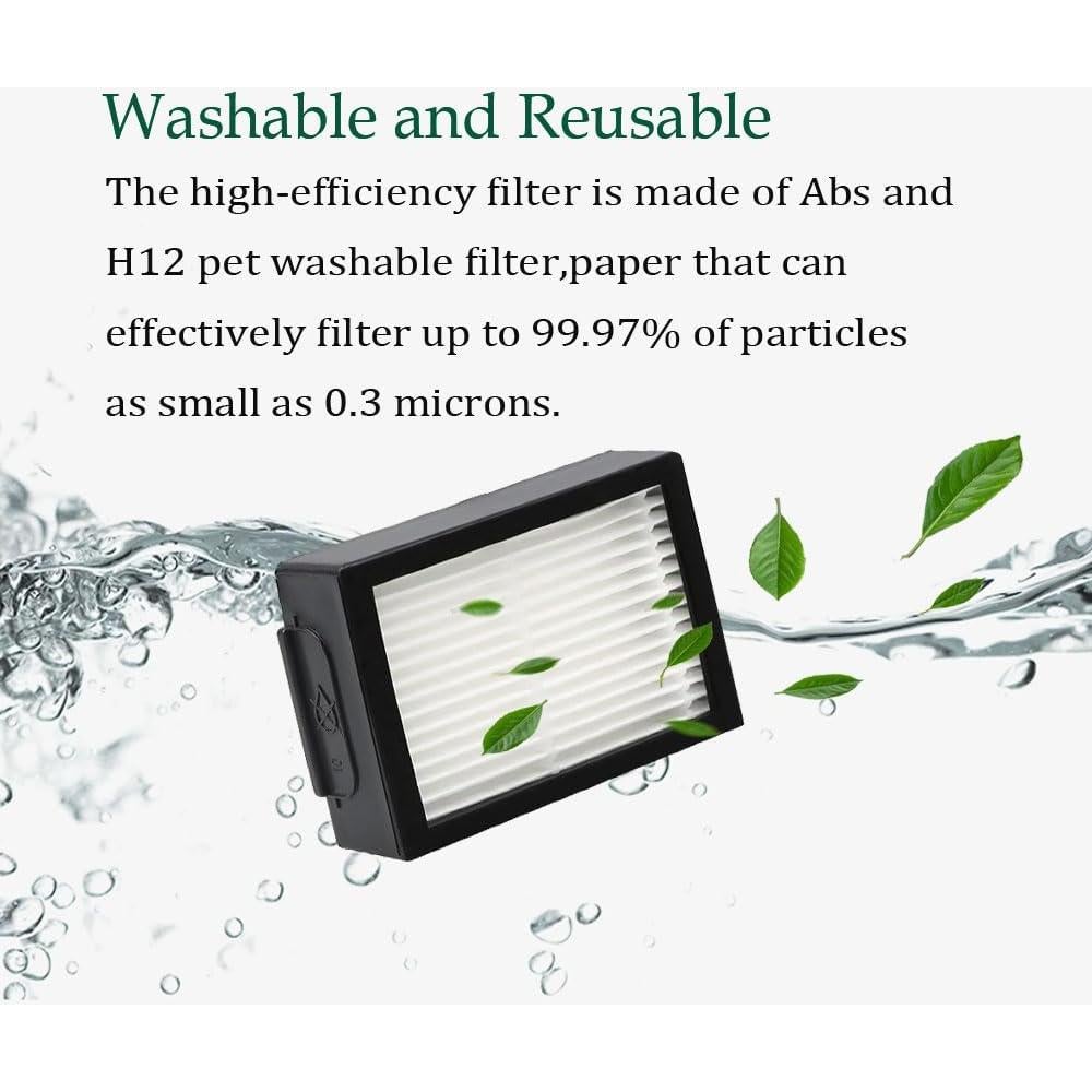 Kit de Repuestos MIXEAL para iRobot Roomba i7 i3 i4 i5 i6 i8 - 2 Cepillos Multi-Superficie, 6 Filtros HEPA, 10 Cepillos Laterales