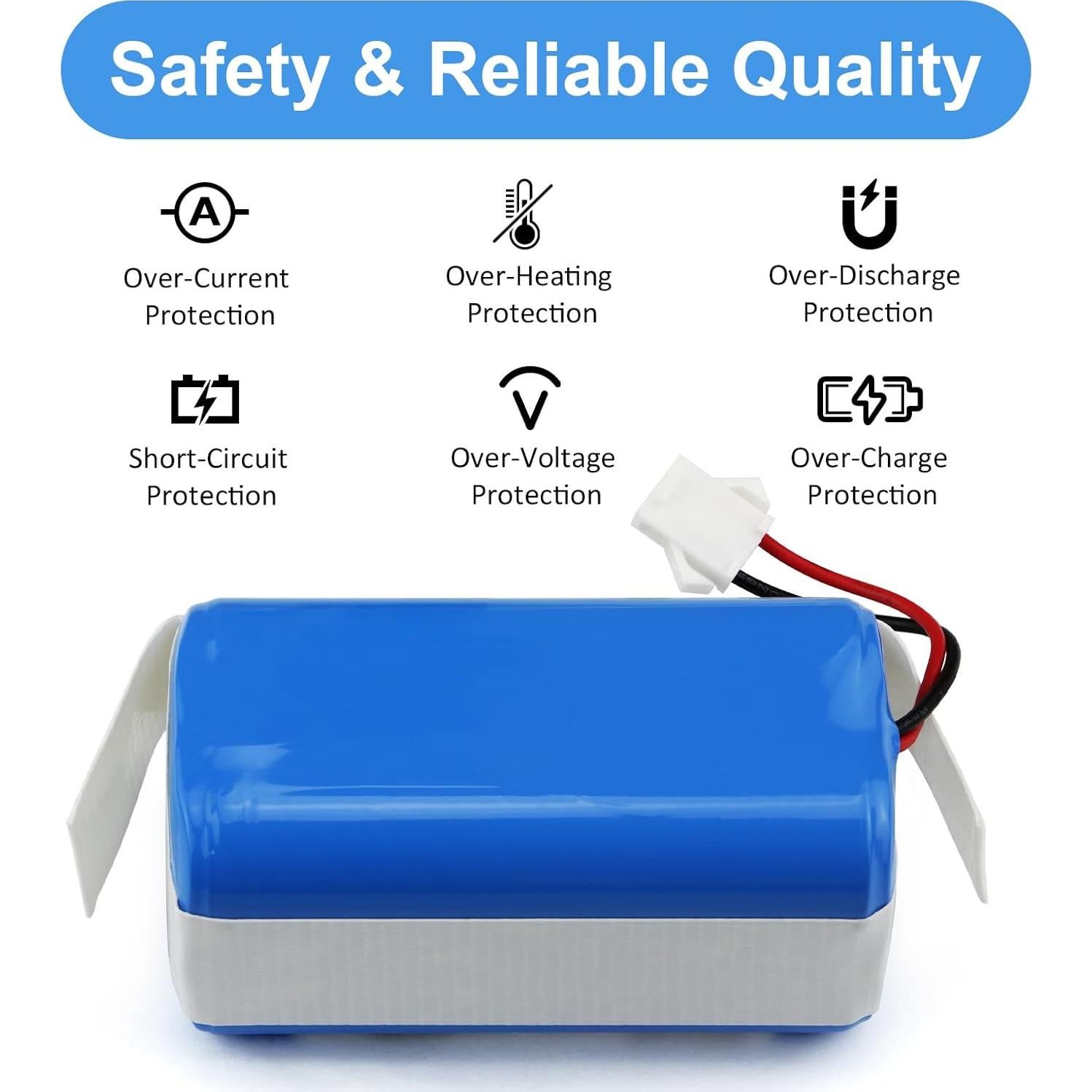 Batería de Reemplazo 12.8V 2000mAh para Aspiradora Lefant M210