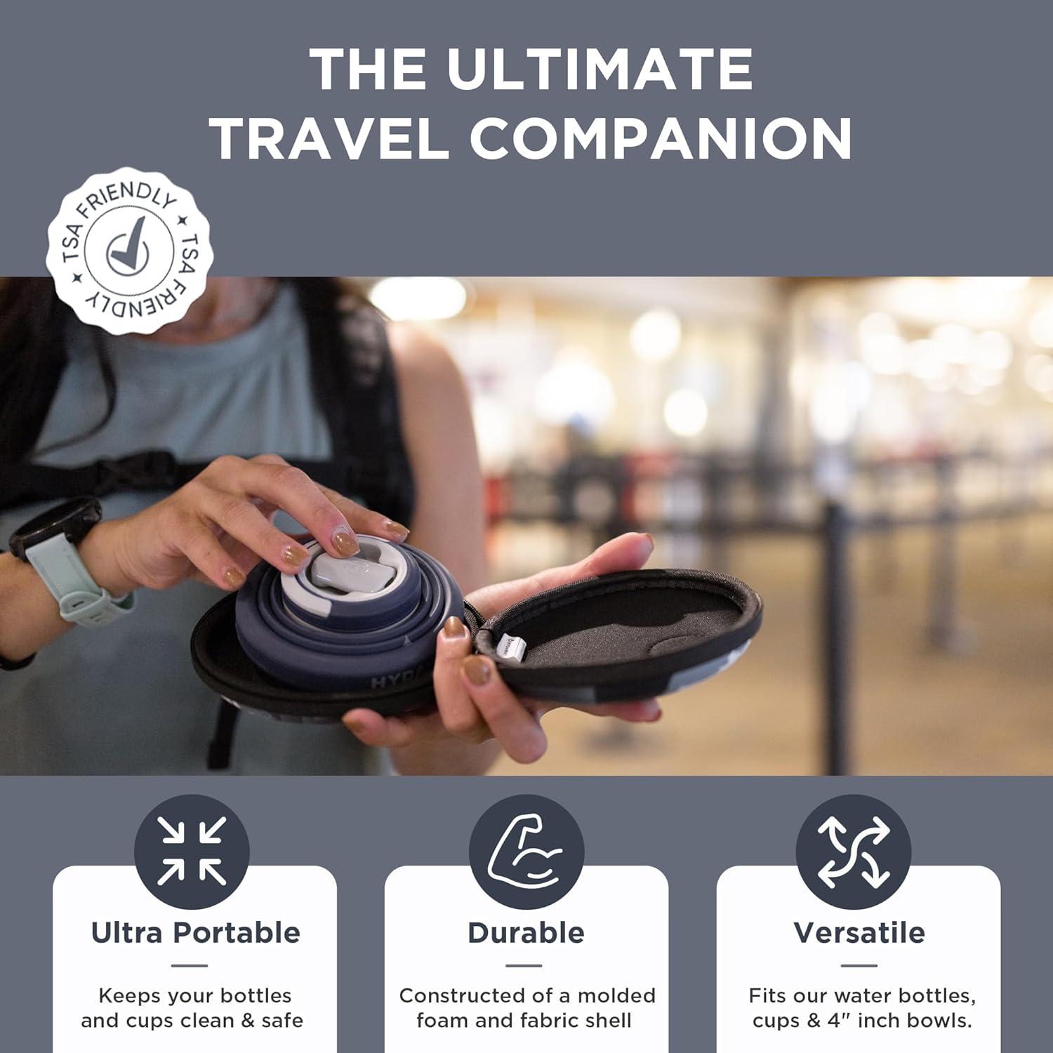 Vaso Plegable HYDAWAY 0.47L Silicona y Acero Inoxidable