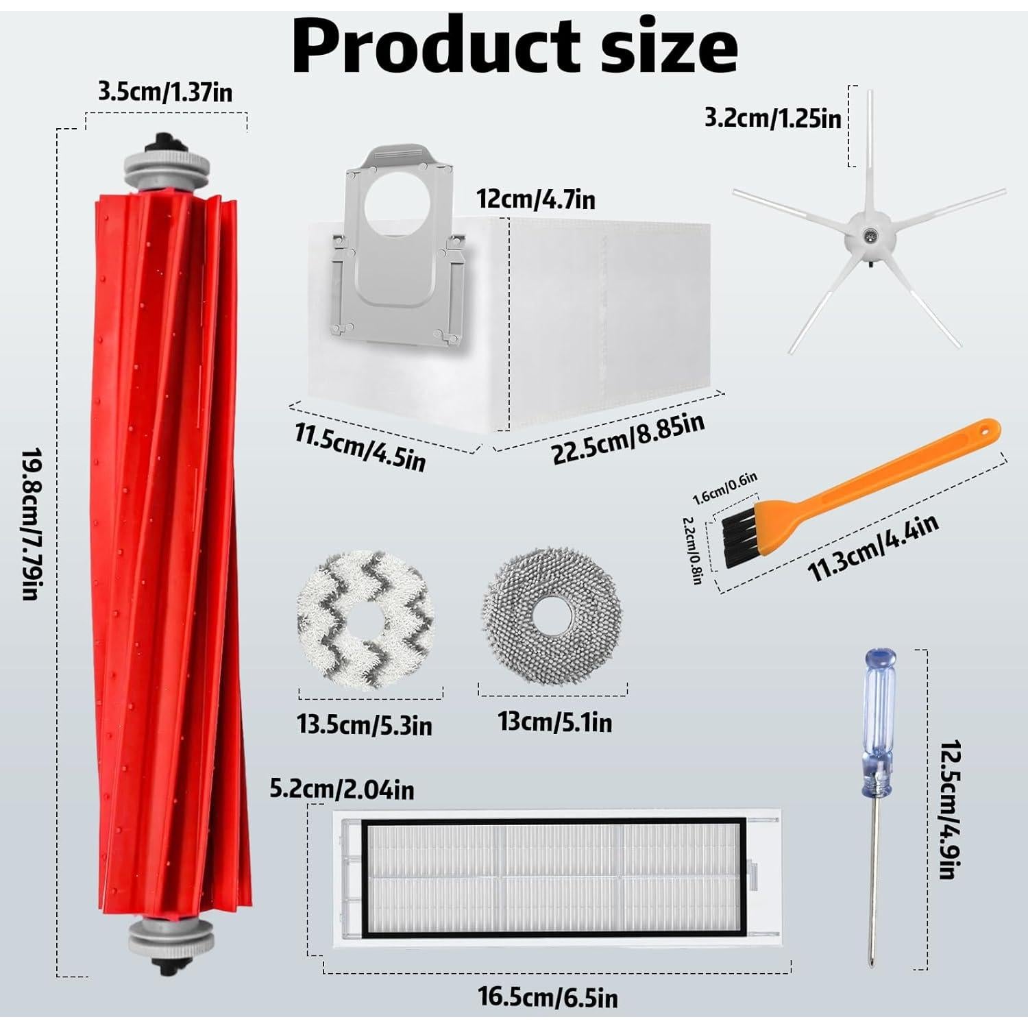 Paquete de Repuestos para Aspiradora Robot Roomba S7 Q7 - 17 Piezas