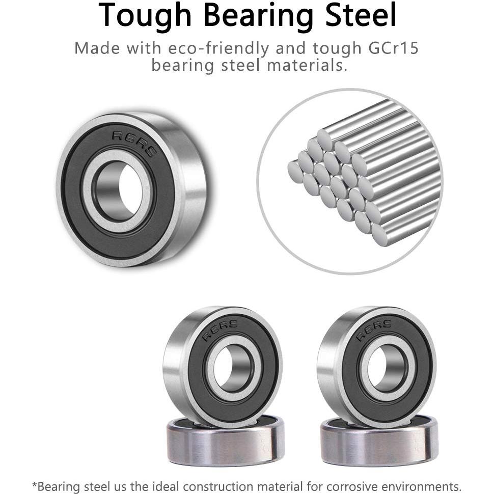 Rodamientos de Bolas SHKI R8-2RS Paquete de 12 Sellado Doble