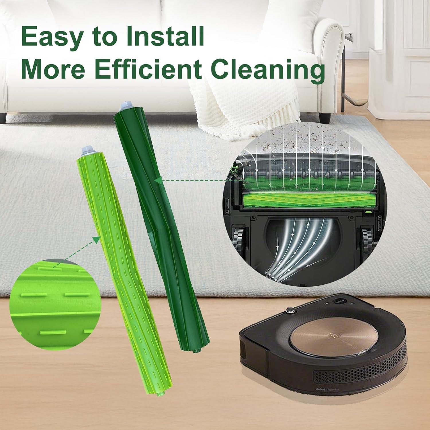 Set de Accesorios de Cepillo de Goma MIXEAL para iRobot Roomba s9