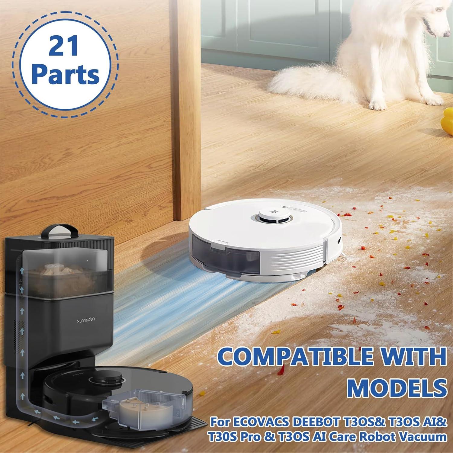 21 Piezas Repuesto Galaton para Aspiradora ECOVACS T30S