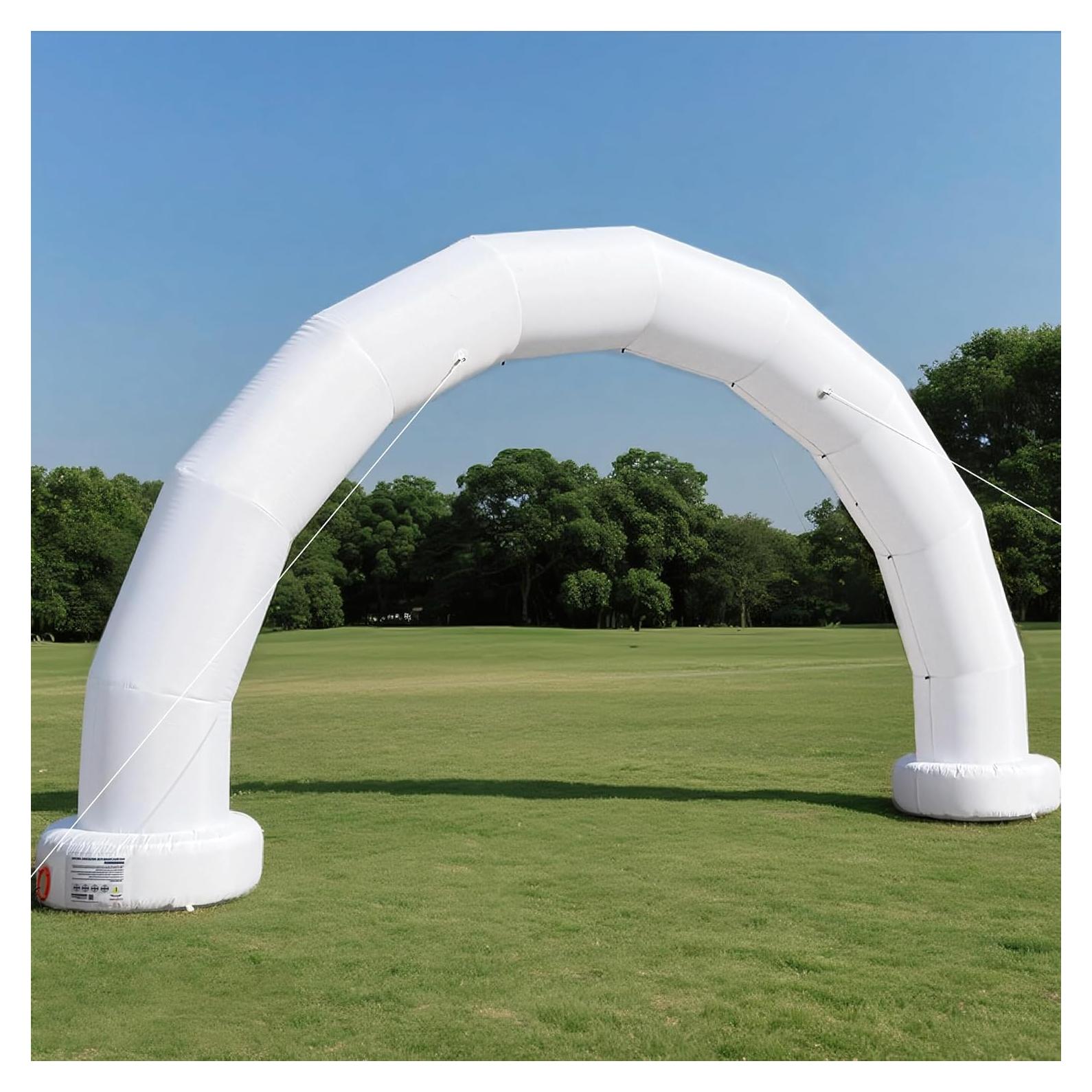 Arco Inflable Medio Círculo 6.4m Blanco Wellcomer con Ventilador