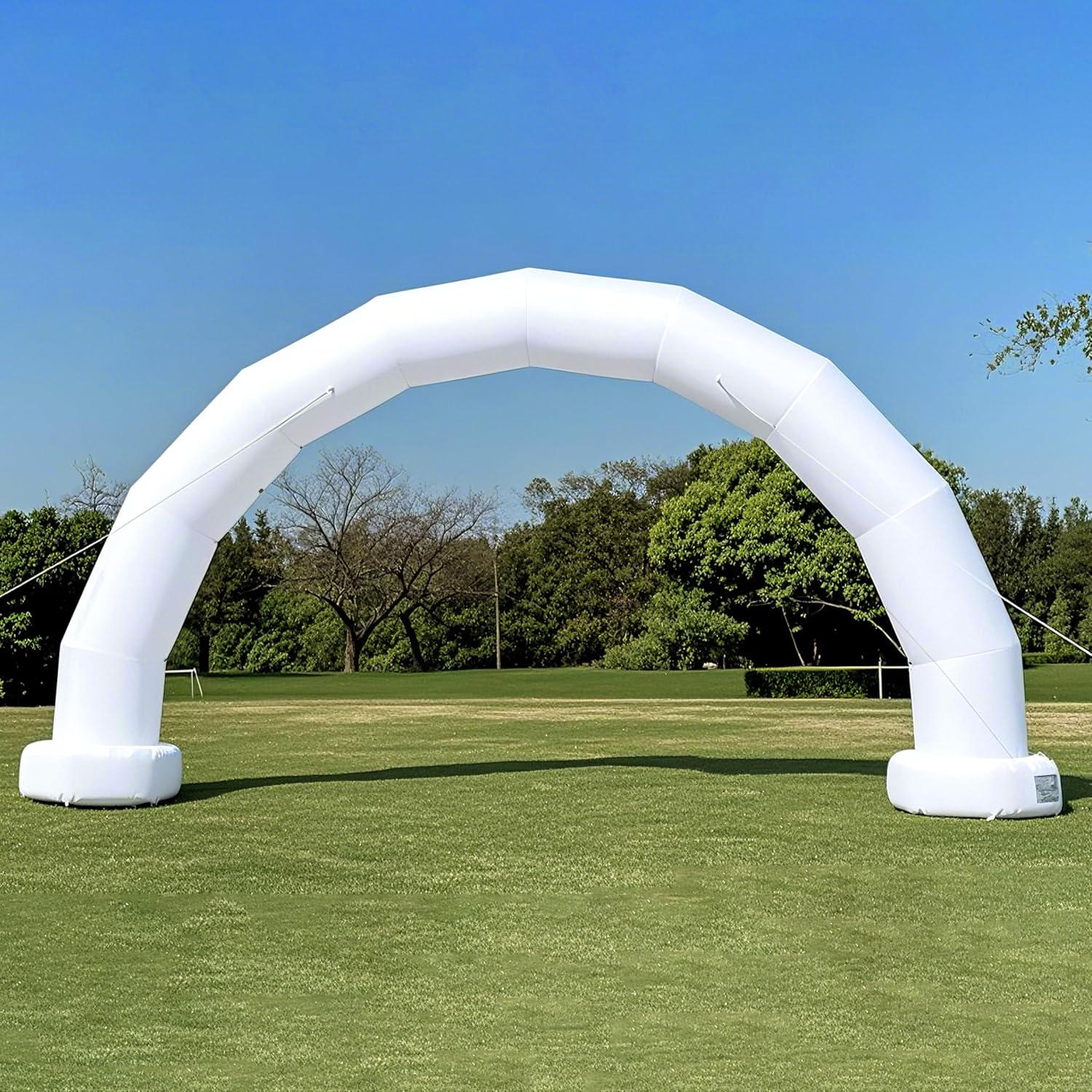 Arco Inflable Medio Círculo 6.4m Blanco Wellcomer con Ventilador