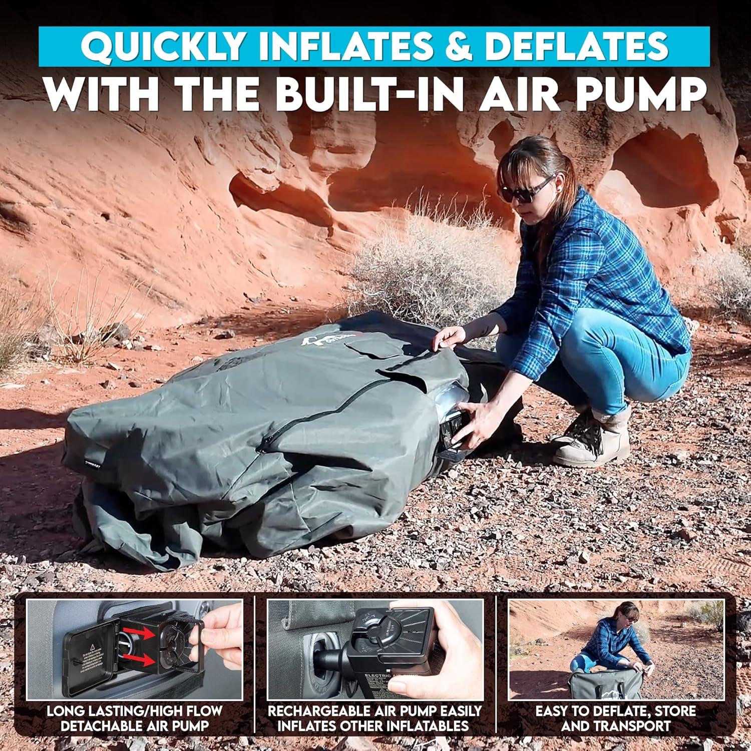 Sofá Inflable Pittman Outdoors para Camping 3 Personas 880 lbs