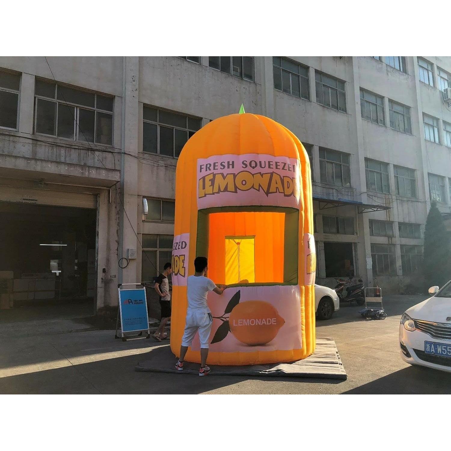 Stand Inflable de Bebidas Amarillo Genérico 3.66m Iluminado